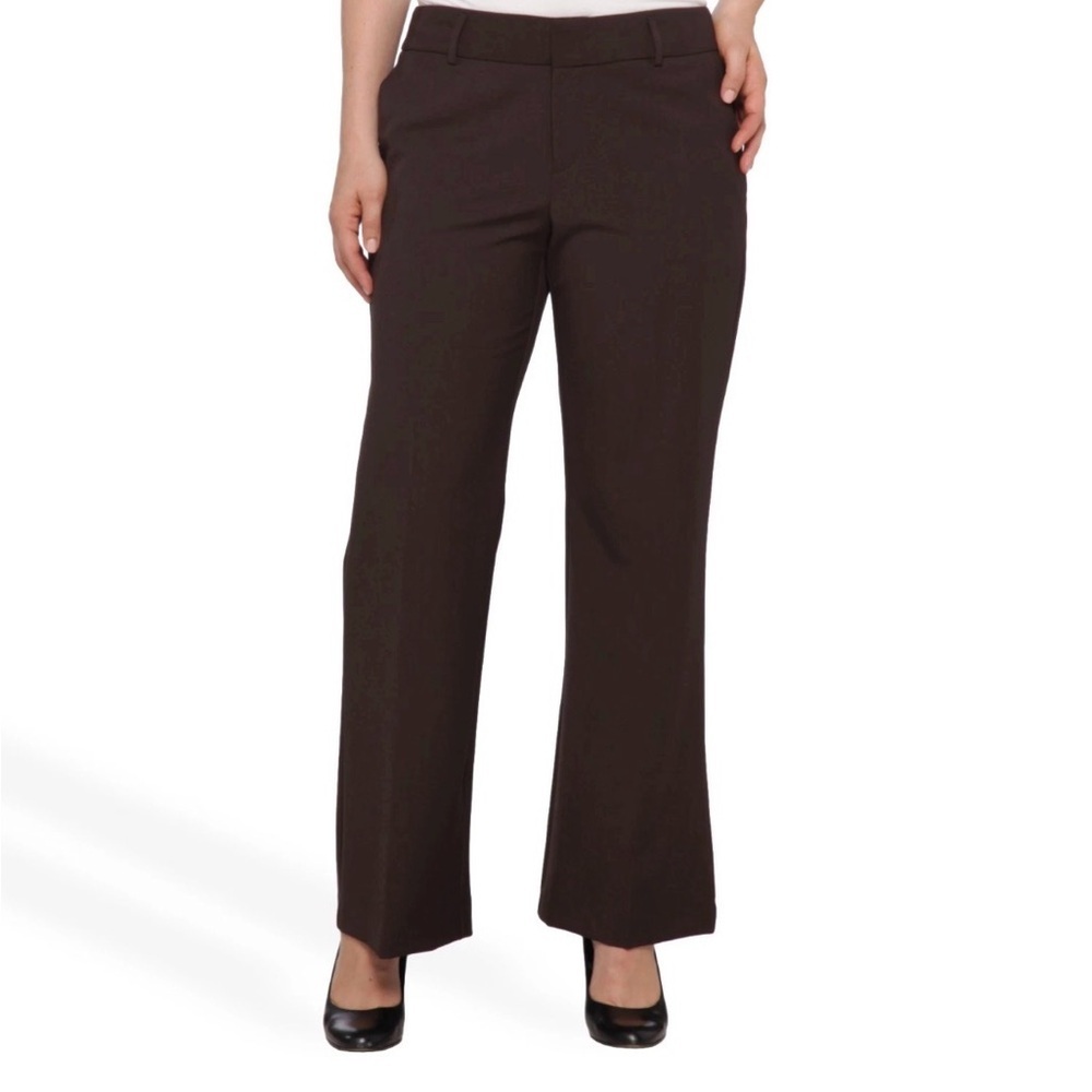 Covington Essentials Women's Size 18 Dress Pants Trousers Brown NWT Mid Rise